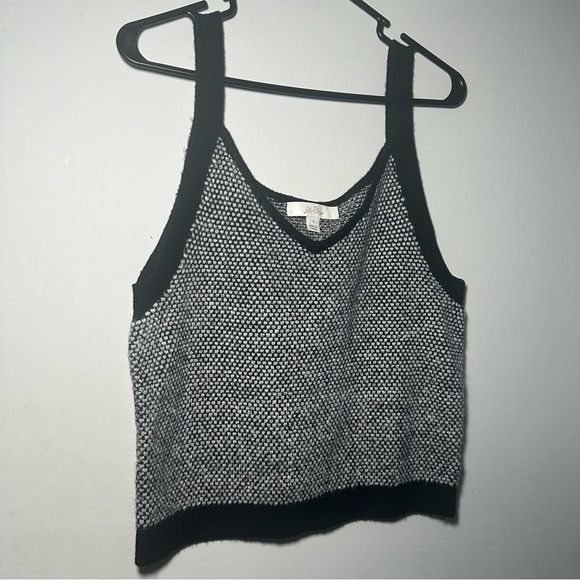 Lilly Pulitzer Black Safari Tweed Knit Cormac Sweater Tank Top Size Large - Picture 4 of 13